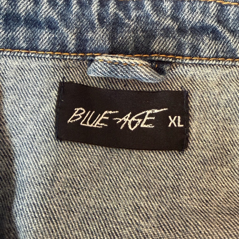 #109 Blue Age Women’s Vintage Blue Denim Jacket with Embroidery. Like New! - Picture 9 of 12